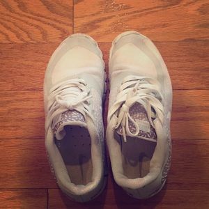 Nike white running shoes